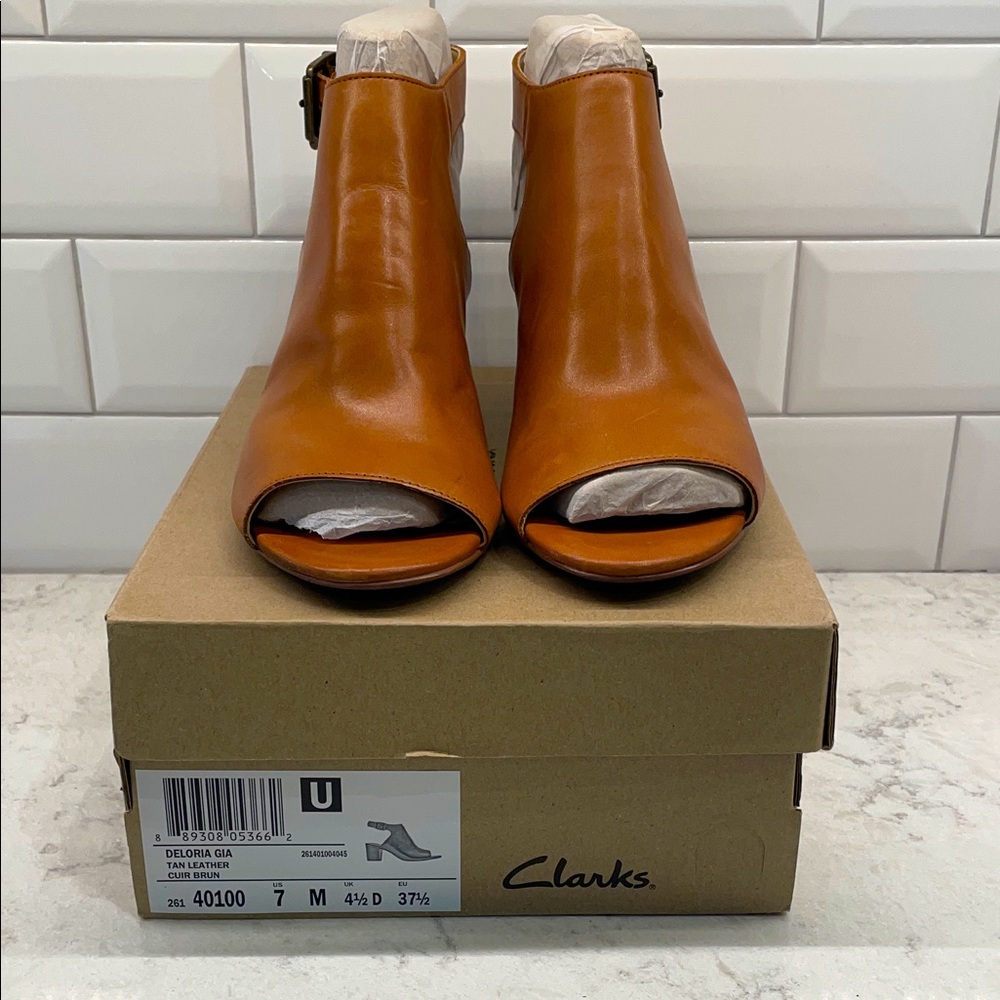 Clark’s peep toe shoe